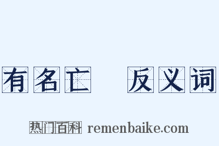 有名亡實反义词是什么意思的图片